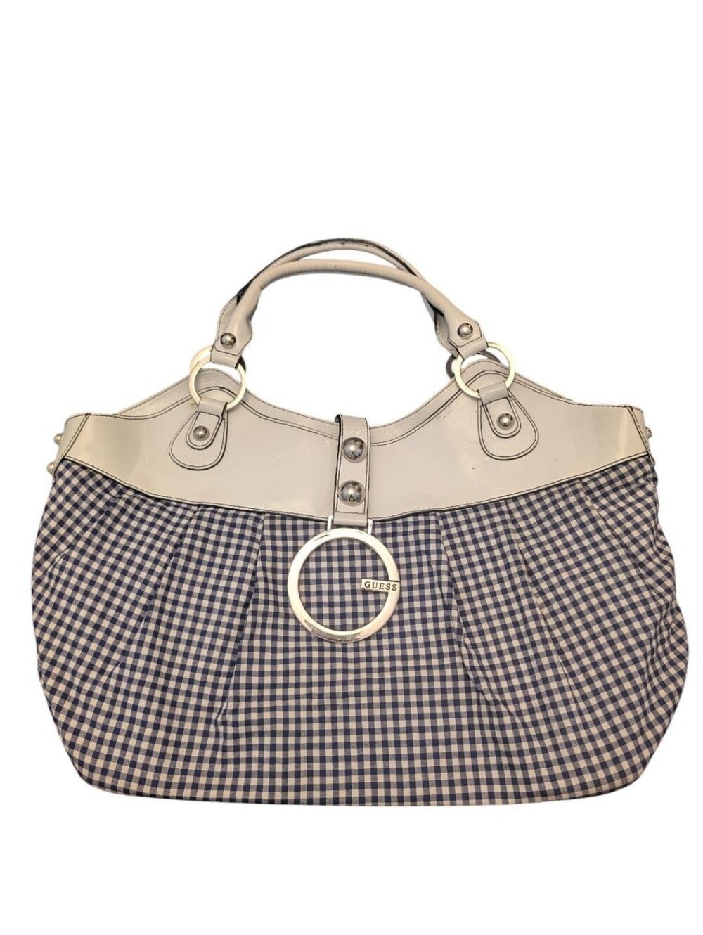GUESS Gingham Tote Hand Bag Y2K